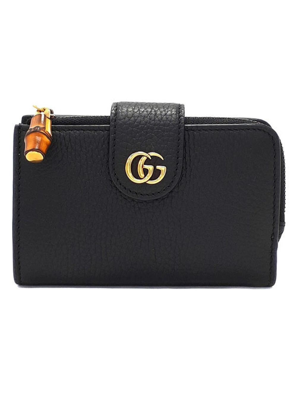 Gucci Double Wallet Bamboo fold Short GG Bi - Picture 2 of 5